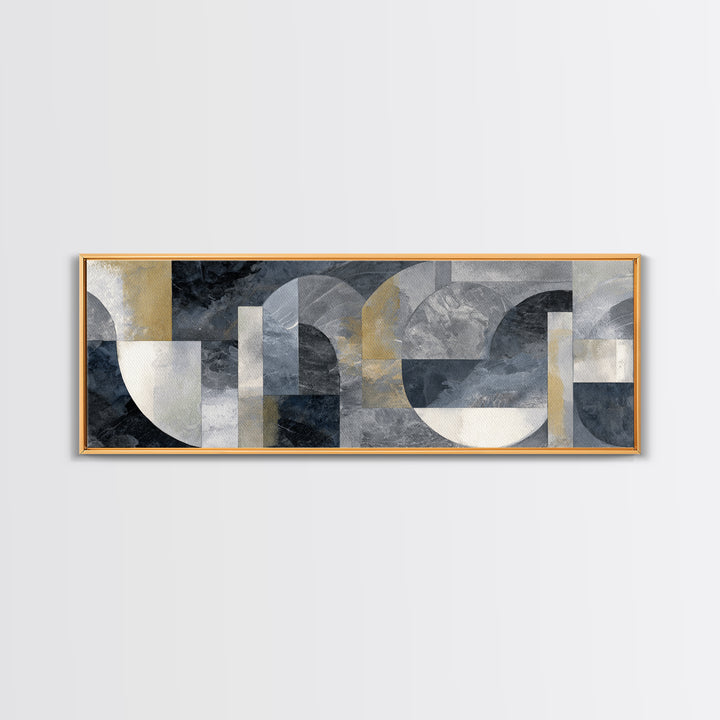 Abstract Marble Texture Framed Canvas Print, Black and White Art, Original Art, Living Room Decor, Abstract Art, Monochrome, BAW-3x1-79