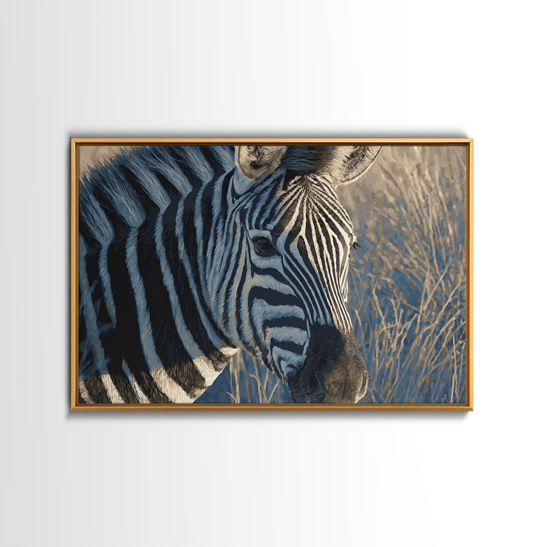 Zebra Stripe Closeup as Graphic Abstraction Canvas Print, Black and White Art, Canvas Print, Living Room Decor, Monochrome, BAW-3x2-12