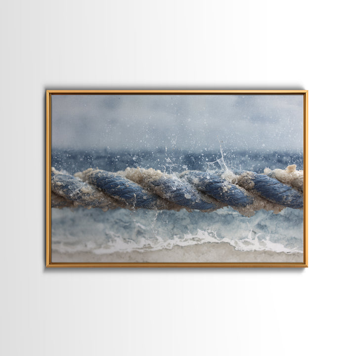 Stormy Ocean Wave Framed Canvas Print, Black and White Art, Gothic Decor, Living Room Decor, Oil Painting, Monochrome, BAW-3x2-14