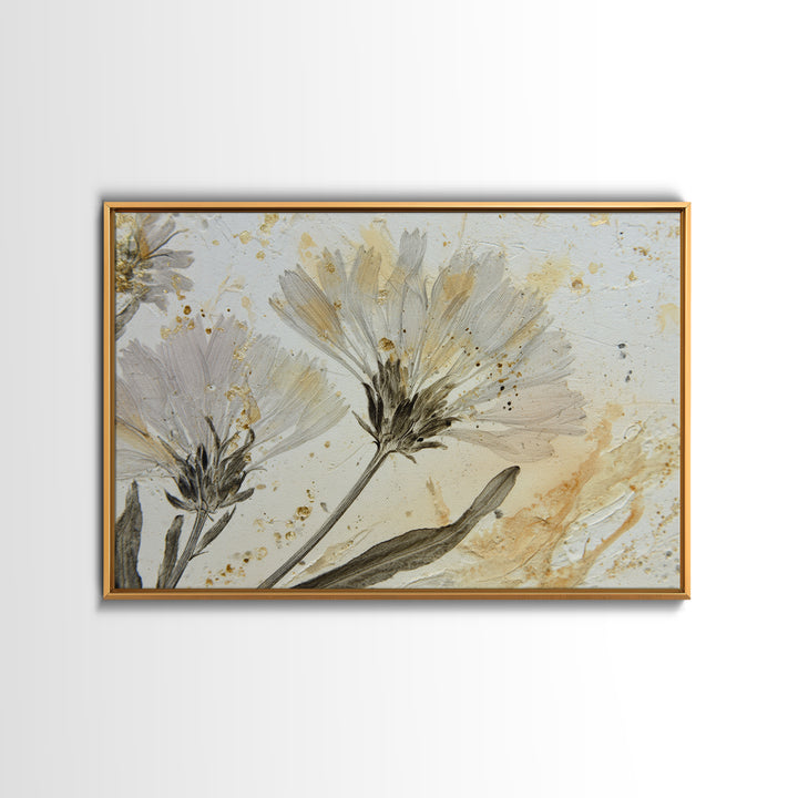 Black and White Botanical Specimen Plate Canvas Print, Black and White Art, Gallery Decor, Living Room Decor, Monochrome, BAW-3x2-27
