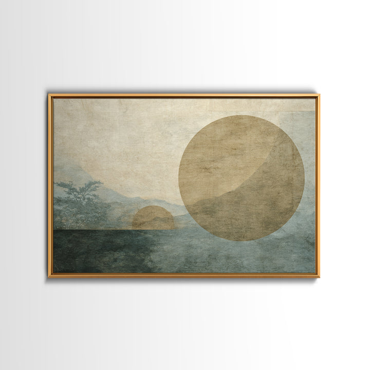 Large Circle and Line Abstract Canvas Print, Black and White Art, Original Art, Living Room Decor, Abstract Art, Monochrome, BAW-3x2-4