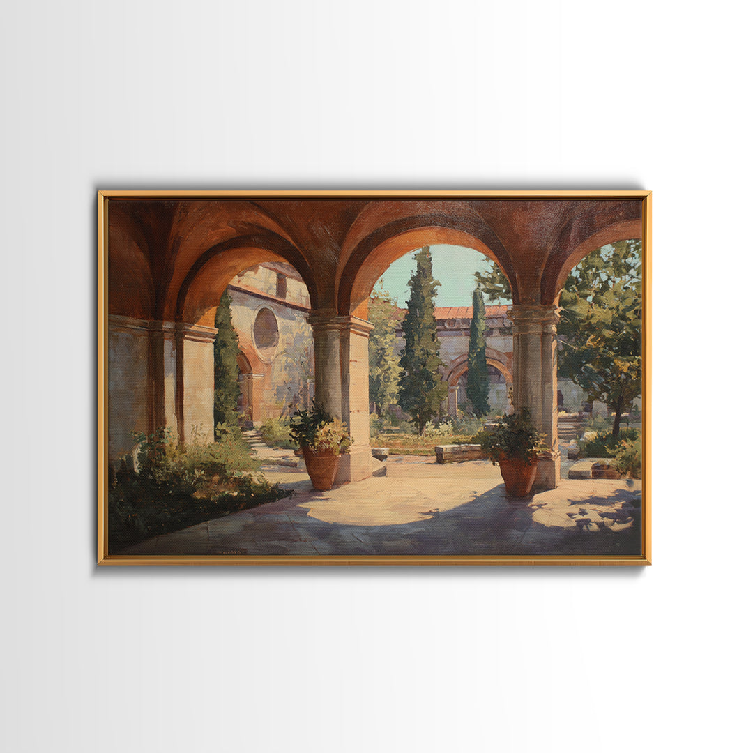 High Contrast Architectural Arches and Shadows Canvas Print, Black and White Art, Original Art, Living Room Decor, Monochrome, BAW-3x2-55