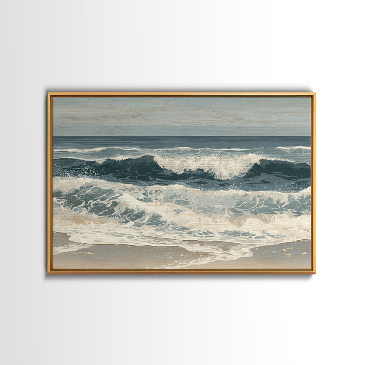 Stormy Ocean Wave Canvas Print, Black and White Art, Printable Art, Living Room Decor, Fine Art, Monochrome, Gallery Decor, BAW-3x2-62