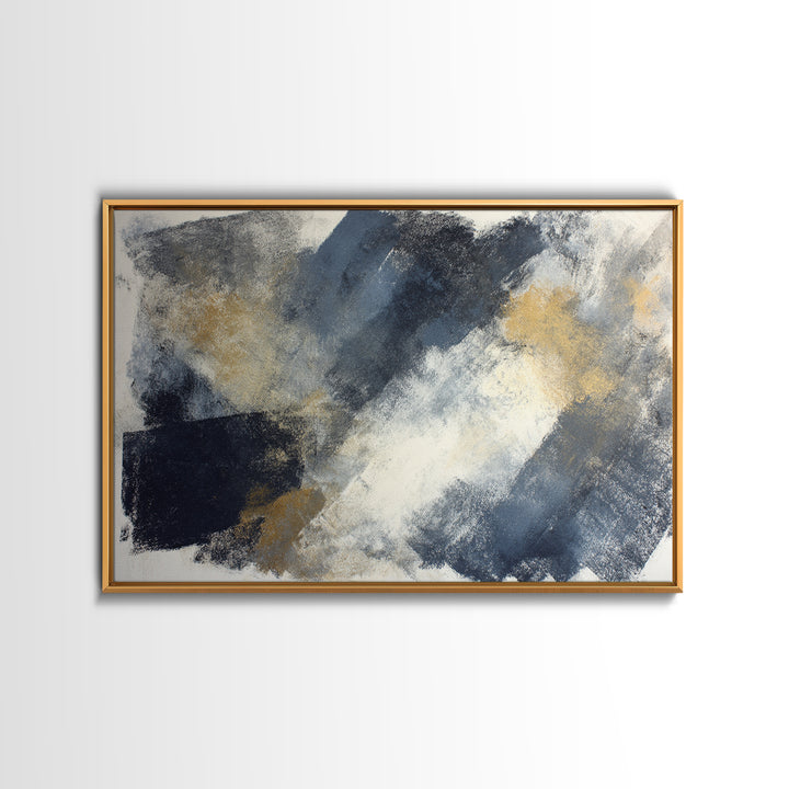 Abstract Charcoal Gestures on White Paper Canvas Print, Black and White Art, Modern Wall Art, Living Room Decor, Monochrome, BAW-3x2-8
