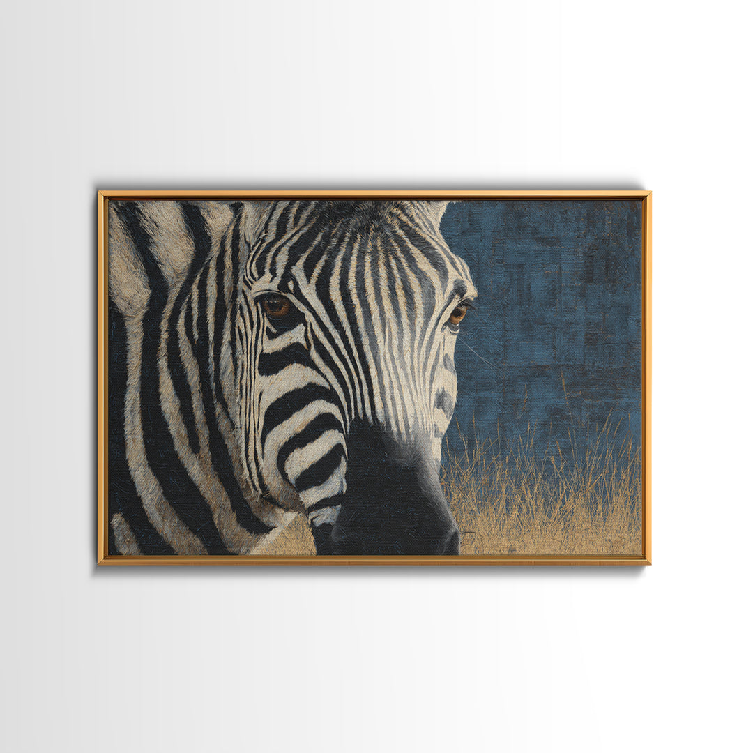 Zebra Stripe Closeup as Graphic Abstraction Canvas Print, Black and White Art, Art, Living Room Decor, Fine Art, Monochrome, BAW-3x2-84