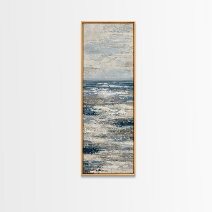 Abstract Ocean Horizon Framed Canvas Print, Beach Art, Abstract Art, Coastal Decor, Fine Art, Shore, Modern Art, Beach Wall Art, BEA-1x3-76