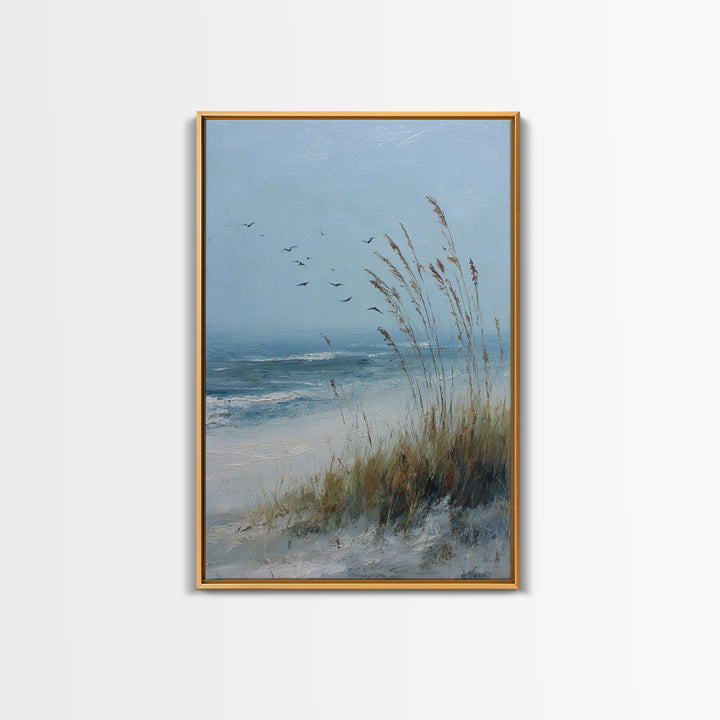 Sea Oats Swaying Framed Canvas Print, Beach Art, Abstract Wall Art, Coastal Decor, Fine Art, Shore, Coastal Art, Beach Print, BEA-2x3-85