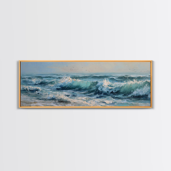 Stormy Ocean Wave Canvas Print, Beach Art, Gallery Decor, Coastal Decor, Fine Art, Shore, Contemporary Art, Wall Art, BEA-3x1-97