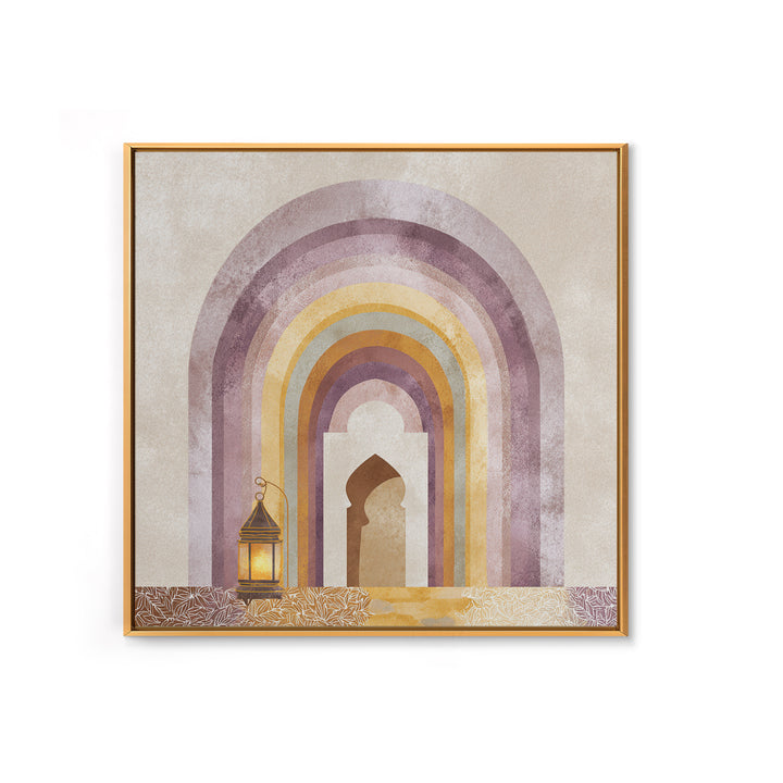 Neutral Rainbow Arches Framed Canvas Print, Boho Art, Printable Art, Living Room Decor, Fine Art, Bohemian, Neutral Decor, BOH-1x1-27