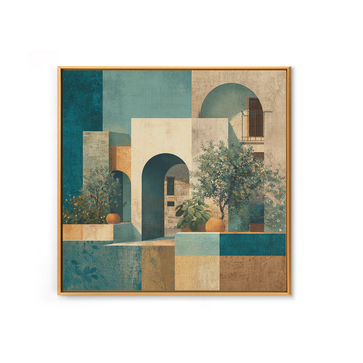 Neutral Rainbow Arches Framed Canvas Print, Boho Art, Gallery Decor, Living Room Decor, Abstract Art, Bohemian, Home Decor, BOH-1x1-51