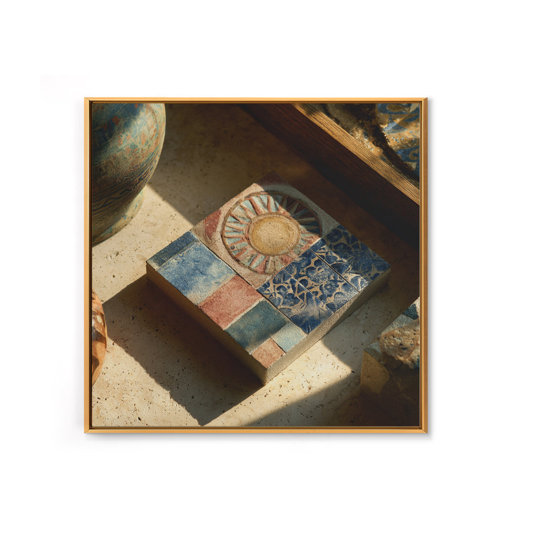 Mystic Hand Holding a Tiny Sun Canvas Print, Boho Art, Modern Decor, Living Room Decor, Oil Painting, Bohemian, Wall Decor, BOH-1x1-54