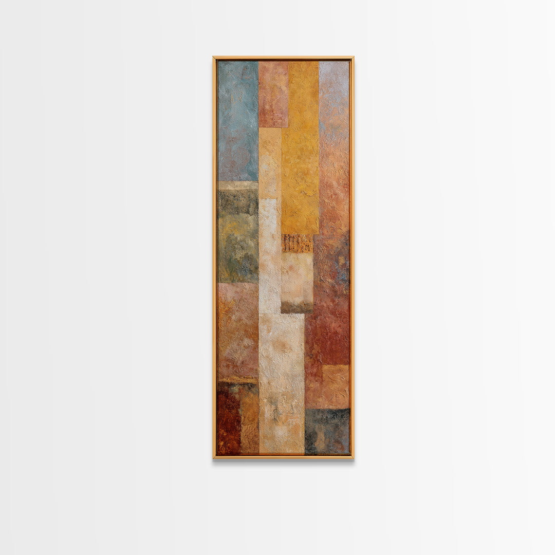 Desert Sun with Cactus and Warm Clay Canvas Print, Boho Art, Art Print, Living Room Decor, Oil Painting, Bohemian, BOH-1x3-13
