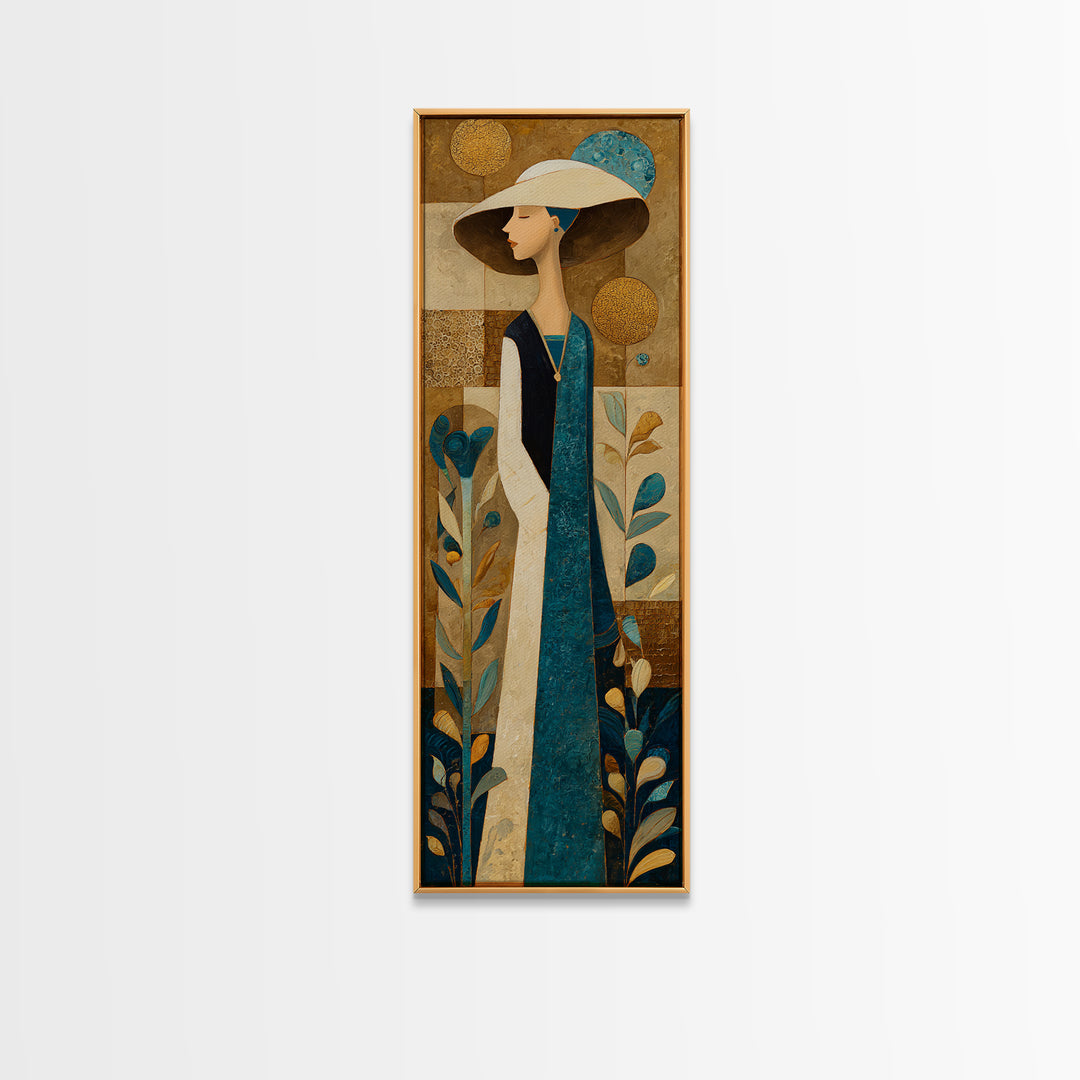 Desert Woman Portrait Canvas Print, Boho Art, Luxury Decor, Living Room Decor, Fine Art, Bohemian, Digital Art, Printable, BOH-1x3-51