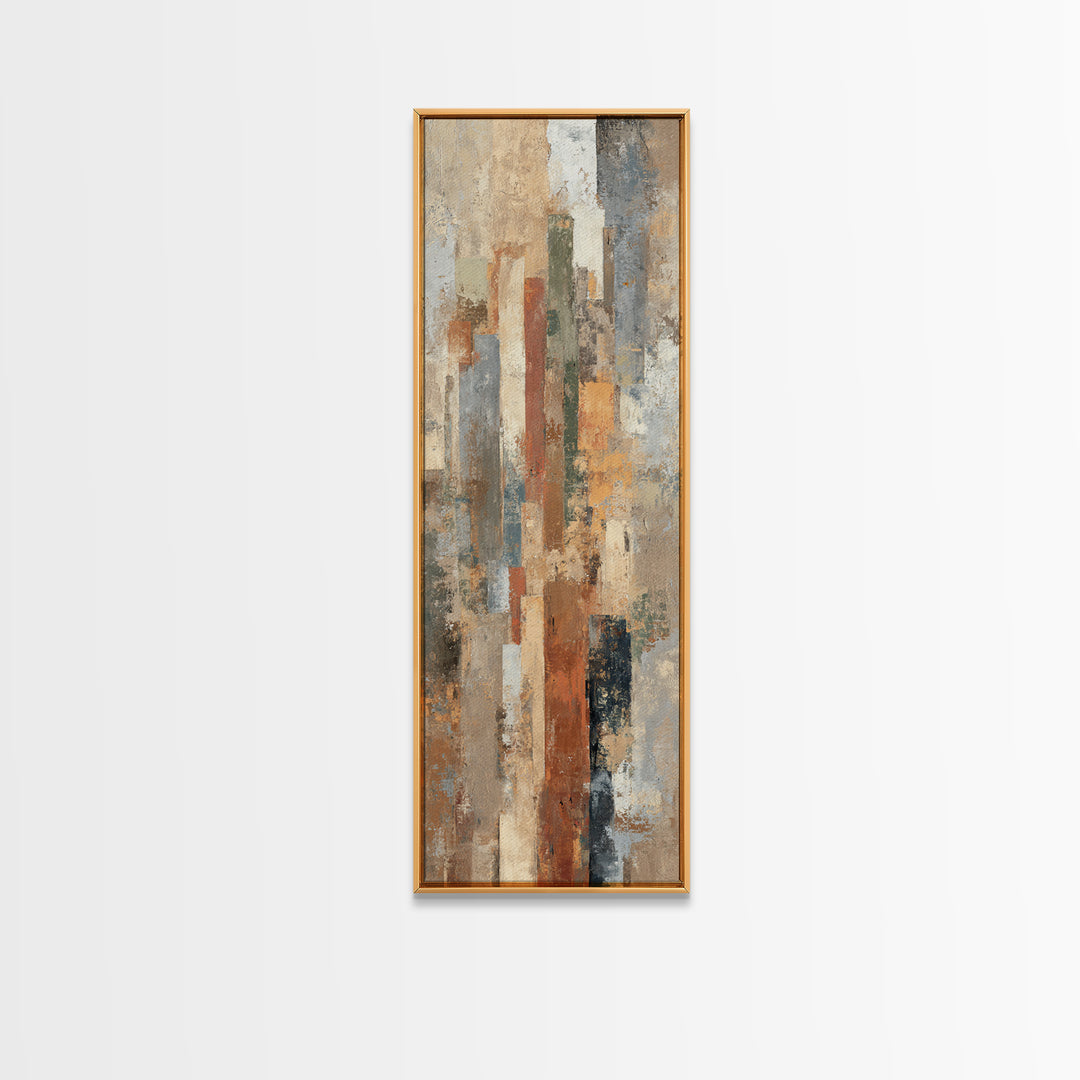Warm Neutral Cactus Garden Illustration Canvas Print, Boho Art, Wall Print, Living Room Decor, Watercolor Art, Bohemian, BOH-1x3-6