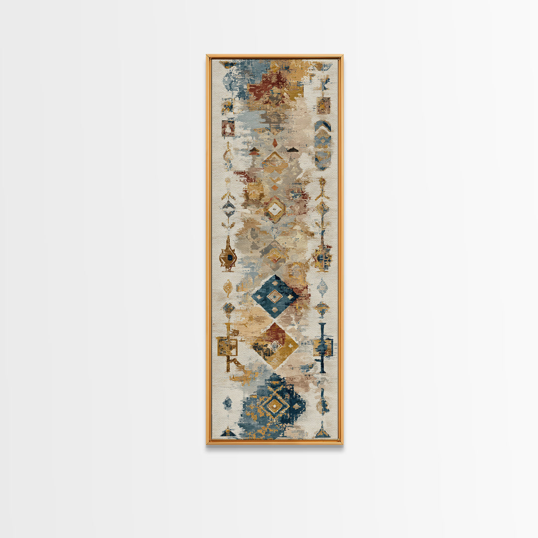 Tribal Neutral Pattern Canvas Print, Boho Art, Art, Living Room Decor, Fine Art, Bohemian, Wallart, Art Nouveau, Abstract Art, BOH-1x3-98
