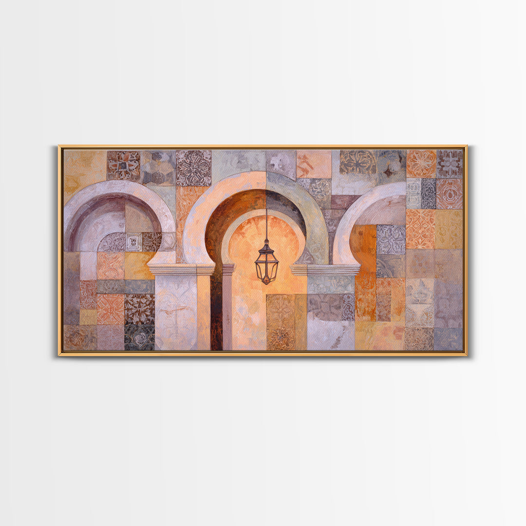 Neutral Rainbow Arches Canvas Print, Boho Art, Set of 3 Prints, Living Room Decor, Fine Art, Bohemian, Contemporary Art, BOH-2x1-71