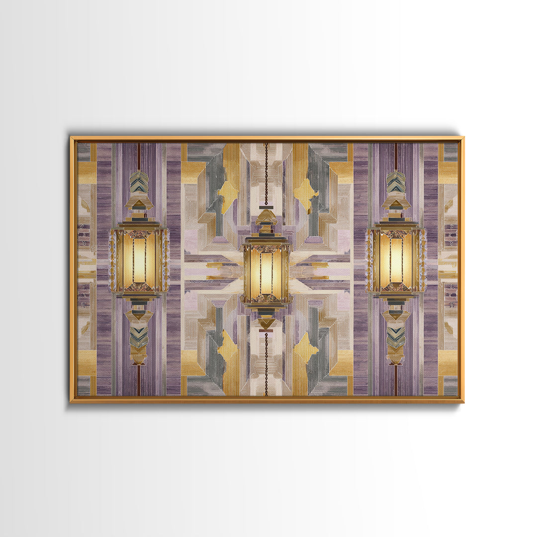 Macrame Geometric Fringe Pattern Framed Canvas Print, Boho Art, Printable Art, Living Room Decor, Fine Art, Bohemian, BOH-3x2-59