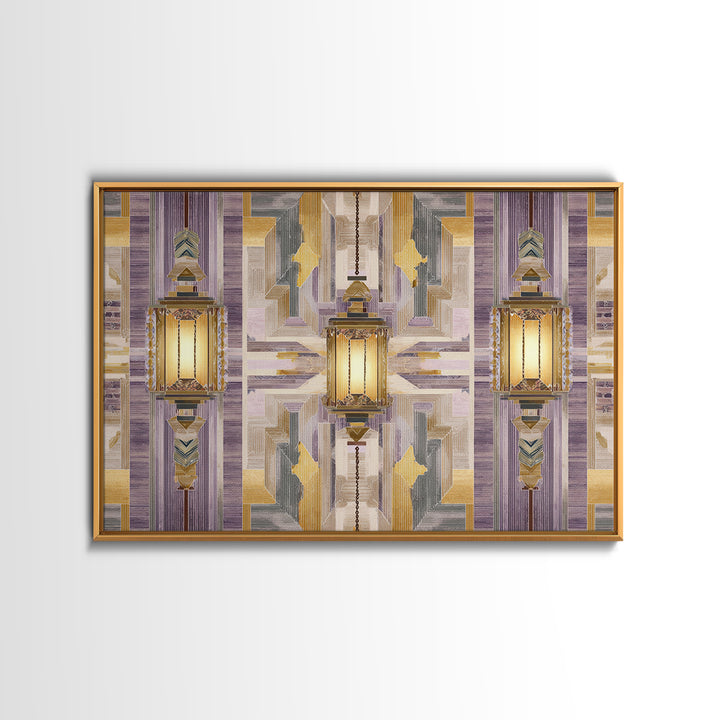 Macrame Geometric Fringe Pattern Framed Canvas Print, Boho Art, Printable Art, Living Room Decor, Fine Art, Bohemian, BOH-3x2-59