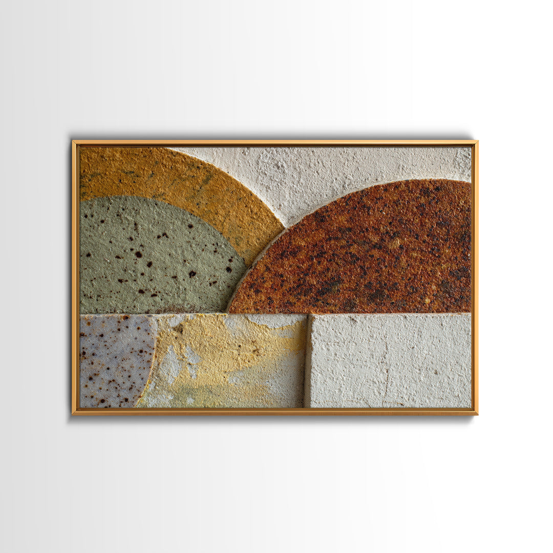 Abstract Clay Shapes Canvas Print, Boho Art, Printable Wall Art, Living Room Decor, Fine Art, Bohemian, Abstract Wall Art, BOH-3x2-68