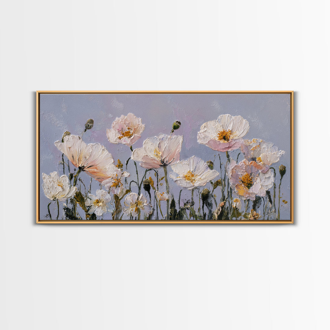 Poppy Field Botanical Study Canvas Print, Botanical Art, Home Gift, Living Room Decor, Fine Art, Botanic, Boho Wall Art, BOT-2x1-61