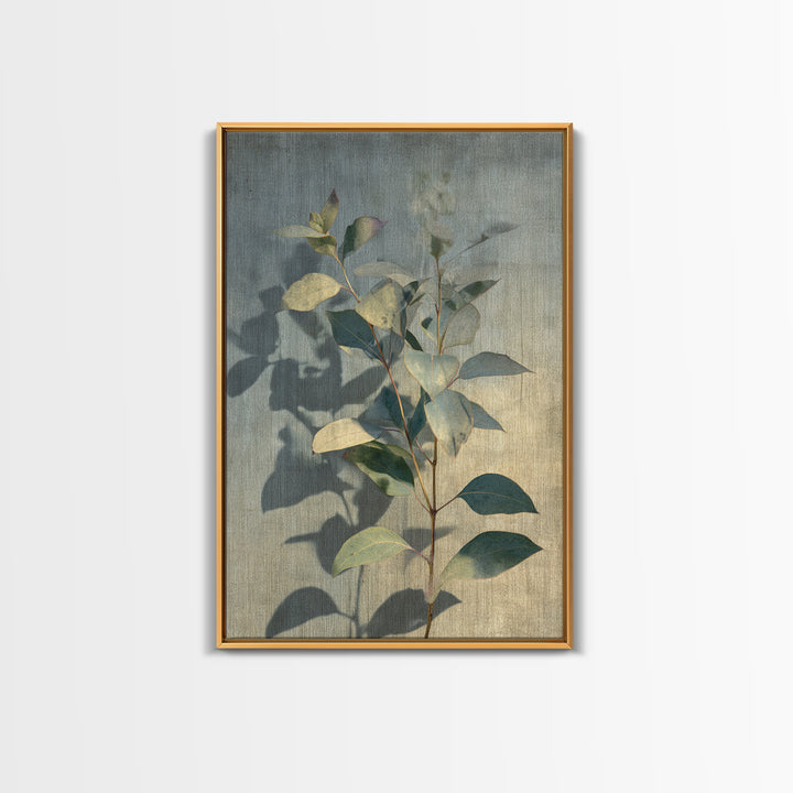 Eucalyptus Stems in Soft Sage Tones Framed Canvas Print, Botanical Art, Home Gift, Living Room Decor, Fine Art, Botanic, BOT-2x3-43