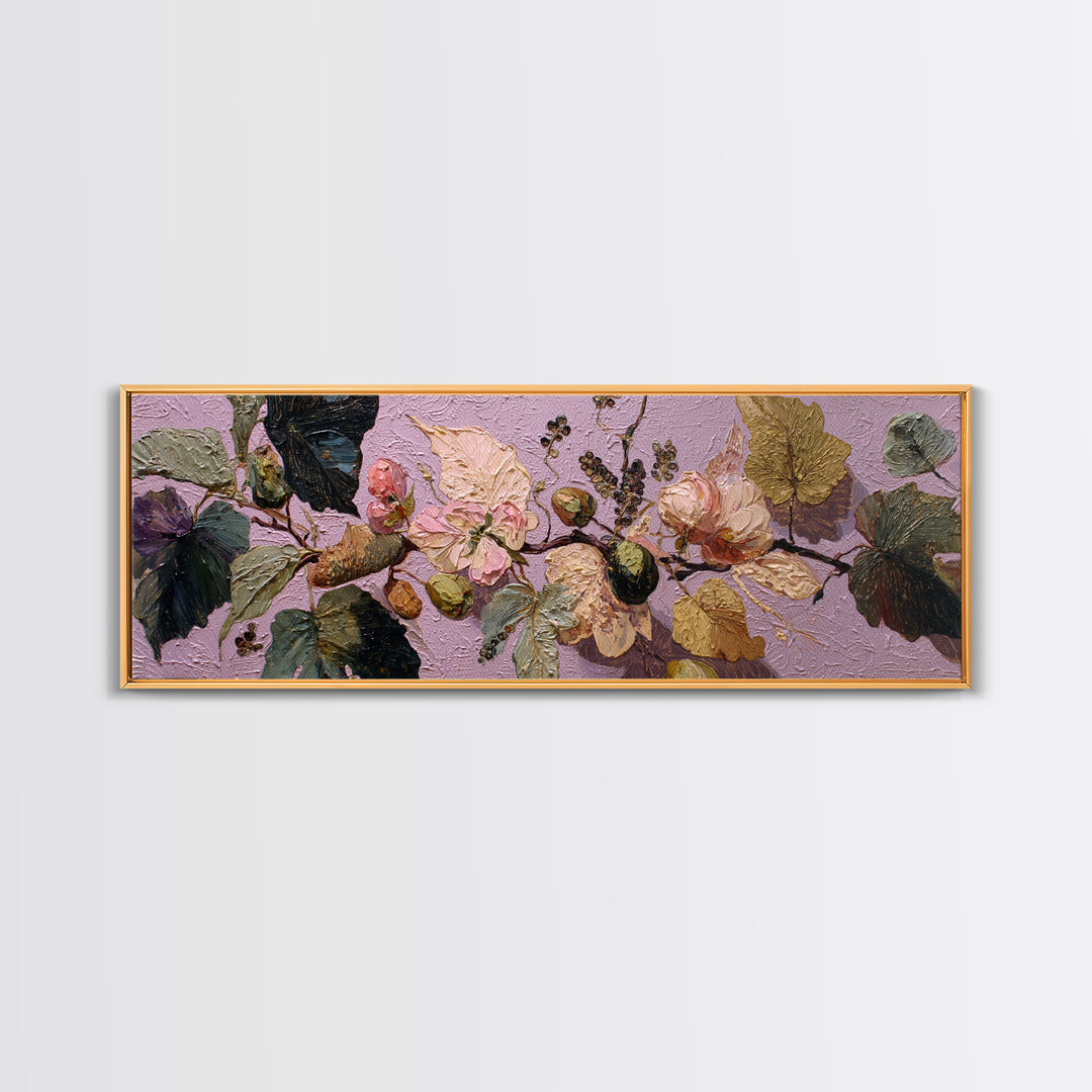 Autumn Leaves Specimen Collection Canvas Print, Botanical Art, Gallery Decor, Living Room Decor, Fine Art, Botanic, Wall Art, BOT-3x1-36