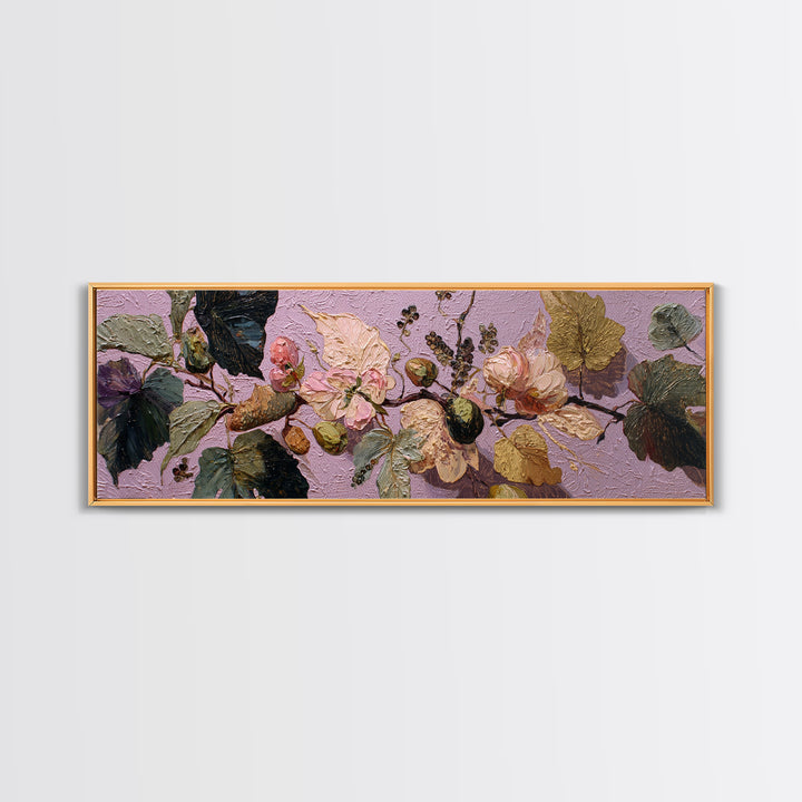 Autumn Leaves Specimen Collection Canvas Print, Botanical Art, Gallery Decor, Living Room Decor, Fine Art, Botanic, Wall Art, BOT-3x1-36