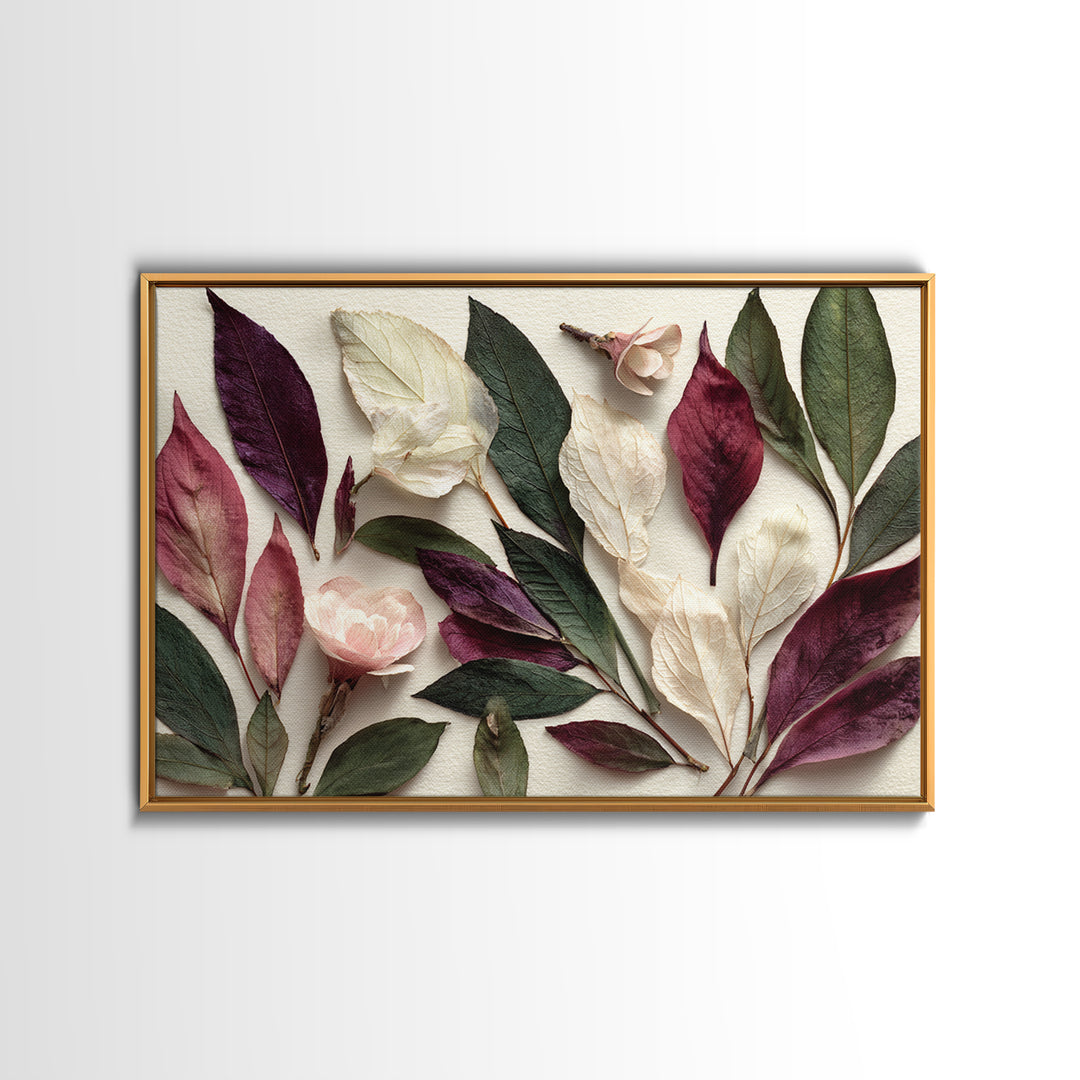Autumn Leaves Specimen Collection Canvas Print, Botanical Art, Gallery Decor, Living Room Decor, Fine Art, Botanic, Wall Art, BOT-3x2-48