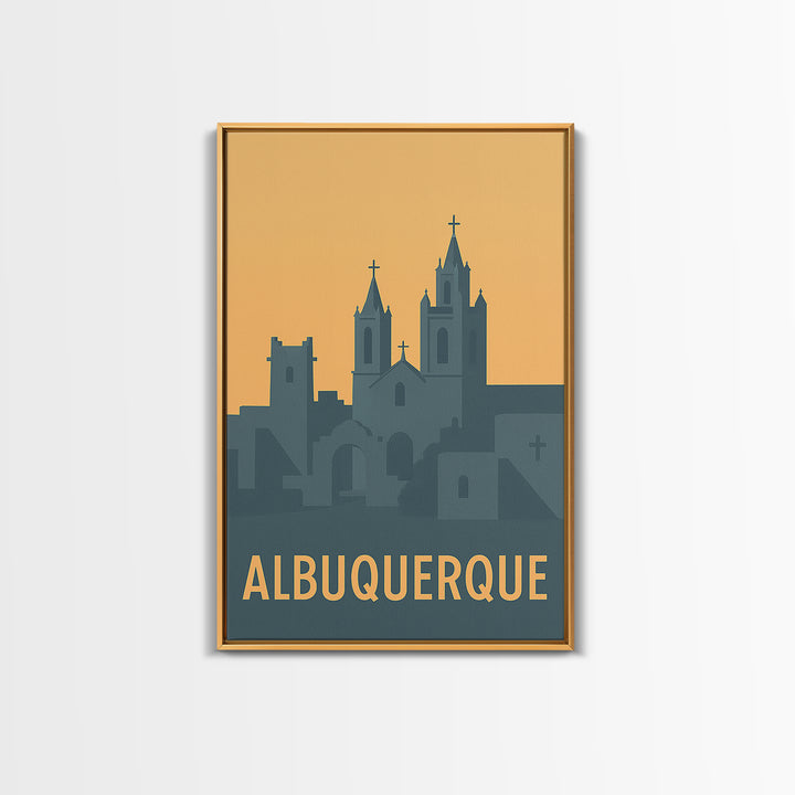 Albuquerque New Mexico Travel Poster, Canvas Print, Retro Wall Art, Albuquerque Poster Print, Travel Wall Art, Vintage City Poster