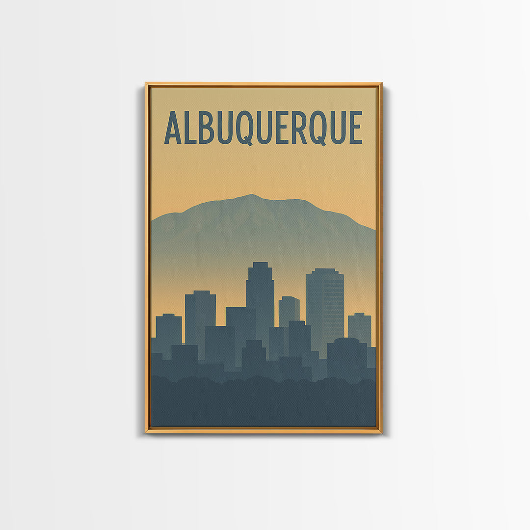 Albuquerque Travel Poster, Canvas Print, Mid Century Travel Art, Albuquerque Poster Print, Fine Art Print, Home Office Decor, Design 2