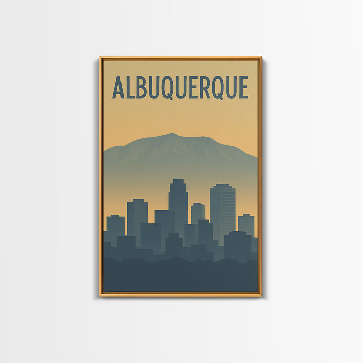Albuquerque Travel Poster, Canvas Print, Mid Century Travel Art, Albuquerque Poster Print, Fine Art Print, Home Office Decor, Design 2