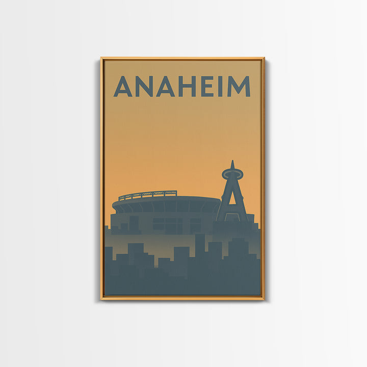 Anaheim California Travel Poster, Canvas Print, City Poster Art, Anaheim Art Print, Gift For Travelers, City Illustration, Travel Art Print