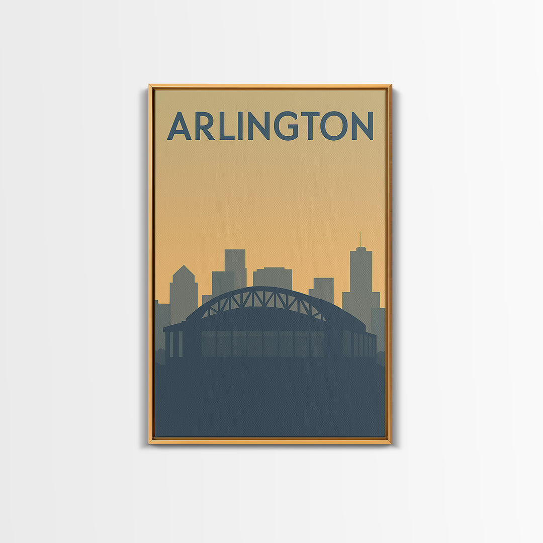 Arlington Travel Poster, Canvas Print, Mid Century Travel Art, Arlington City Art, Gift For Travelers, Eclectic Wall Decor, Travel Posters