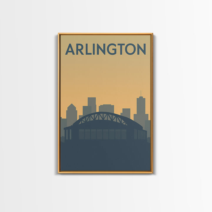 Arlington Travel Poster, Canvas Print, Mid Century Travel Art, Arlington City Art, Gift For Travelers, Eclectic Wall Decor, Travel Posters