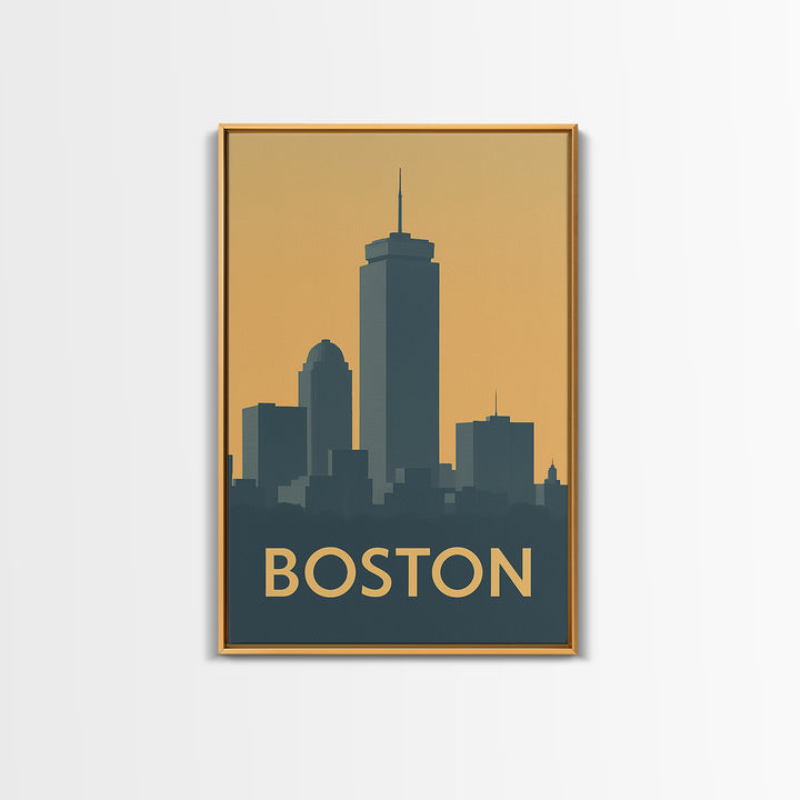 Boston Travel Poster, Canvas Print, Mid Century Travel Art, Boston Travel Art, Vintage City Poster, Vintage Travel Print, Travel Art Print