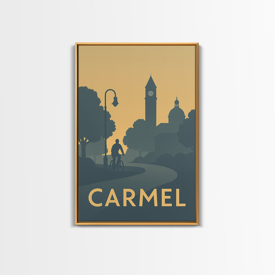 Carmel Travel Poster, Framed Canvas Print, Mid Century Travel Art, Carmel City Art, Travel Poster Art, Vintage Travel Print, Art Print