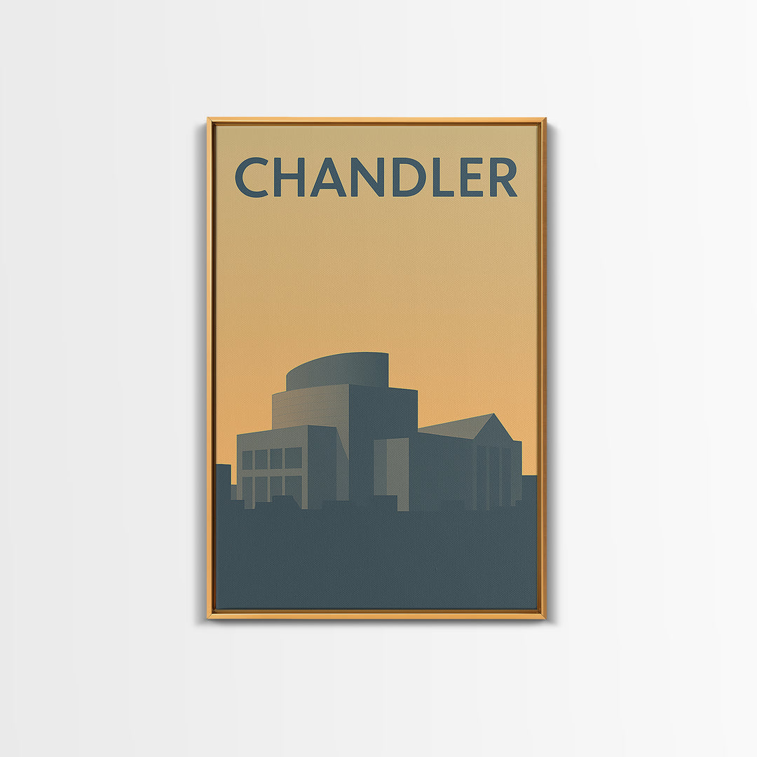 Chandler Arizona Travel Poster, Canvas Print, Retro Wall Art, Chandler City Art, Retro Travel Print, City Travel Prints, City Art Print