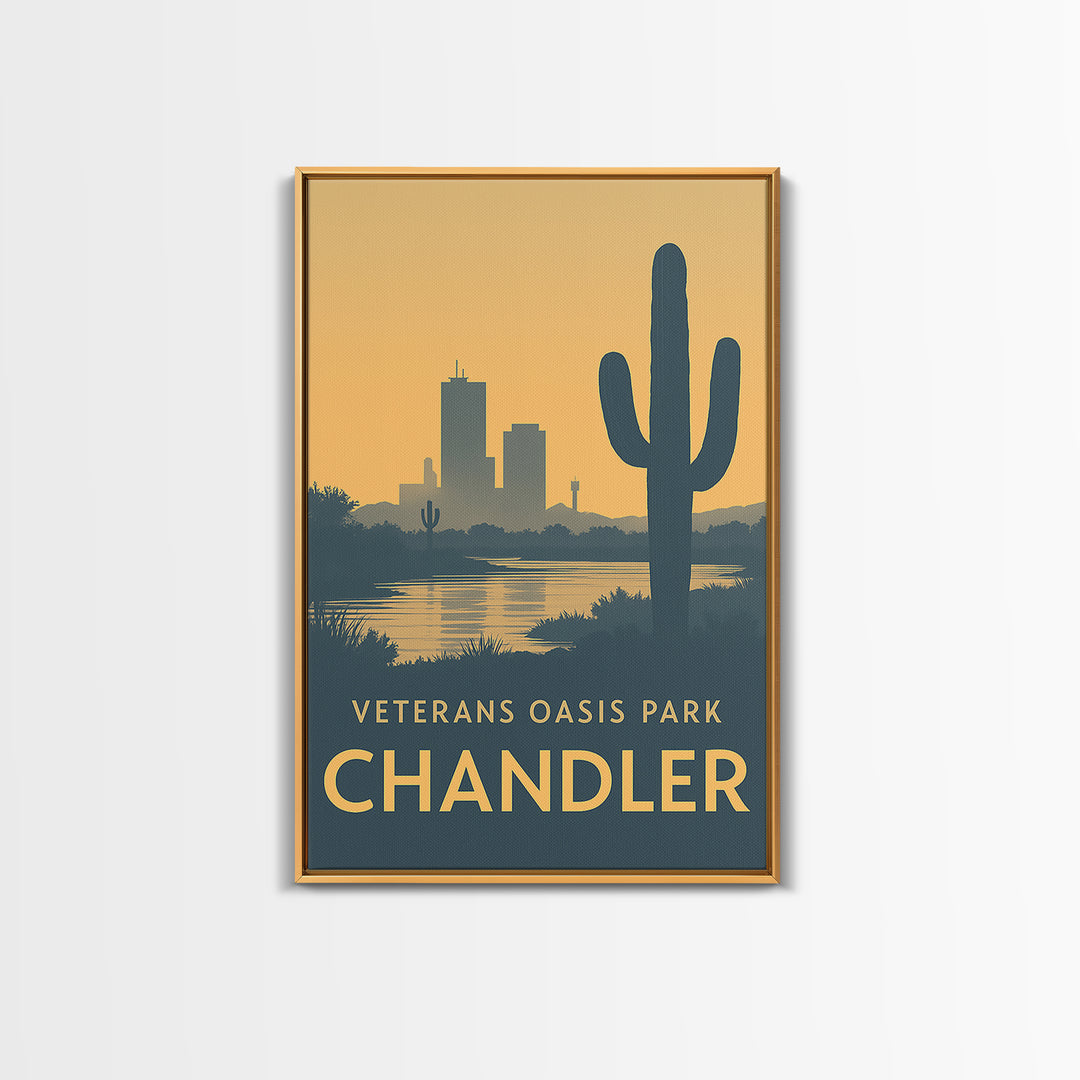 Chandler Travel Poster, Framed Canvas Print, Vintage City Poster Art, Chandler Wall Art, Travel Poster Set, Fine Art Print, Poster Print