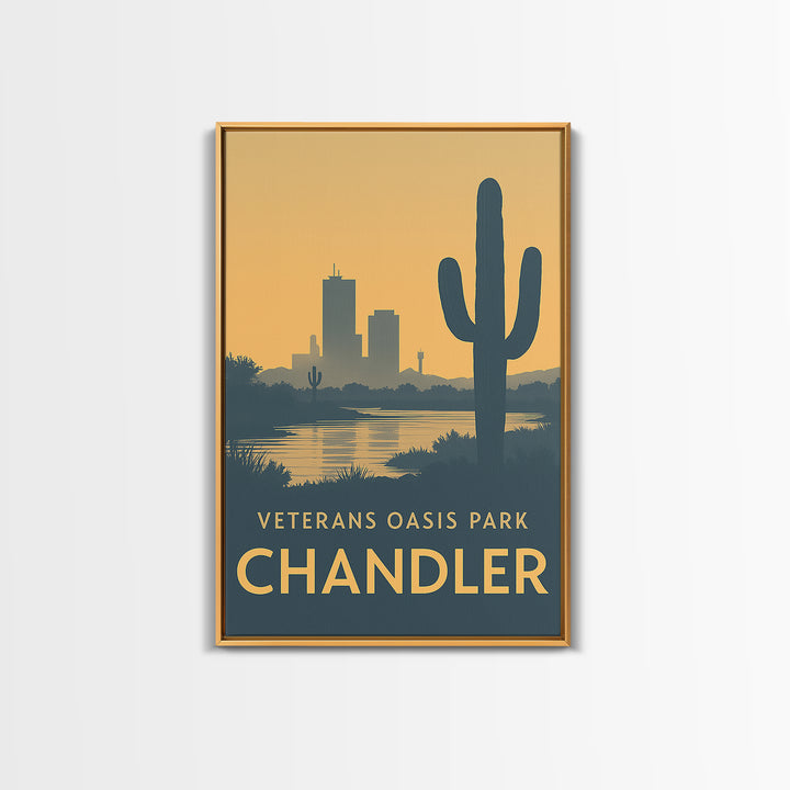 Chandler Travel Poster, Framed Canvas Print, Vintage City Poster Art, Chandler Wall Art, Travel Poster Set, Fine Art Print, Poster Print