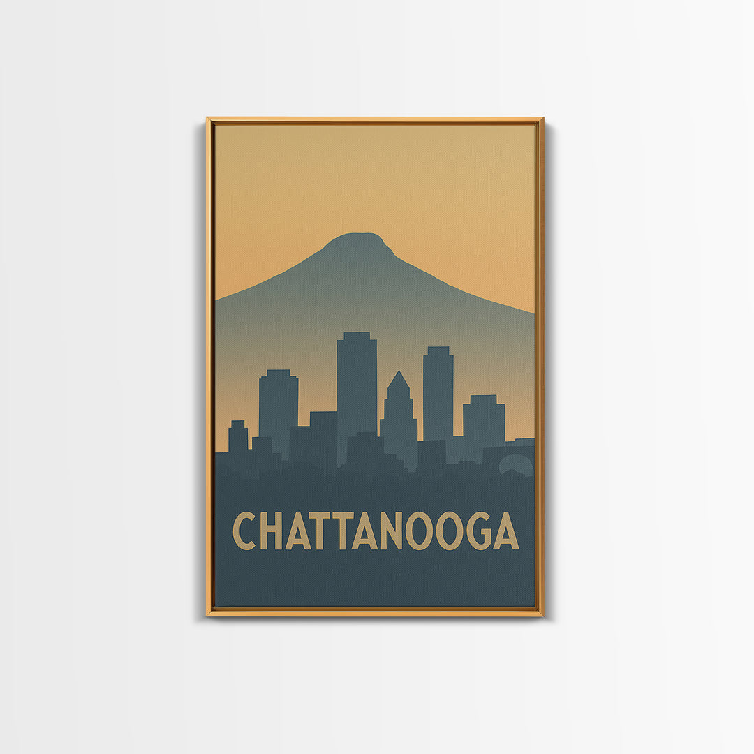 Chattanooga Tennessee Travel Poster, Canvas Print, City Poster Art, Chattanooga Art Print, Fine Art Print, Gift For Travelers, Poster Print