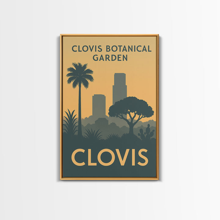 Clovis Travel Poster, Canvas Print, Minimalist Retro Wall Art, Clovis Travel Art, Fine Art Print, Eclectic Wall Decor, Wanderlust Decor