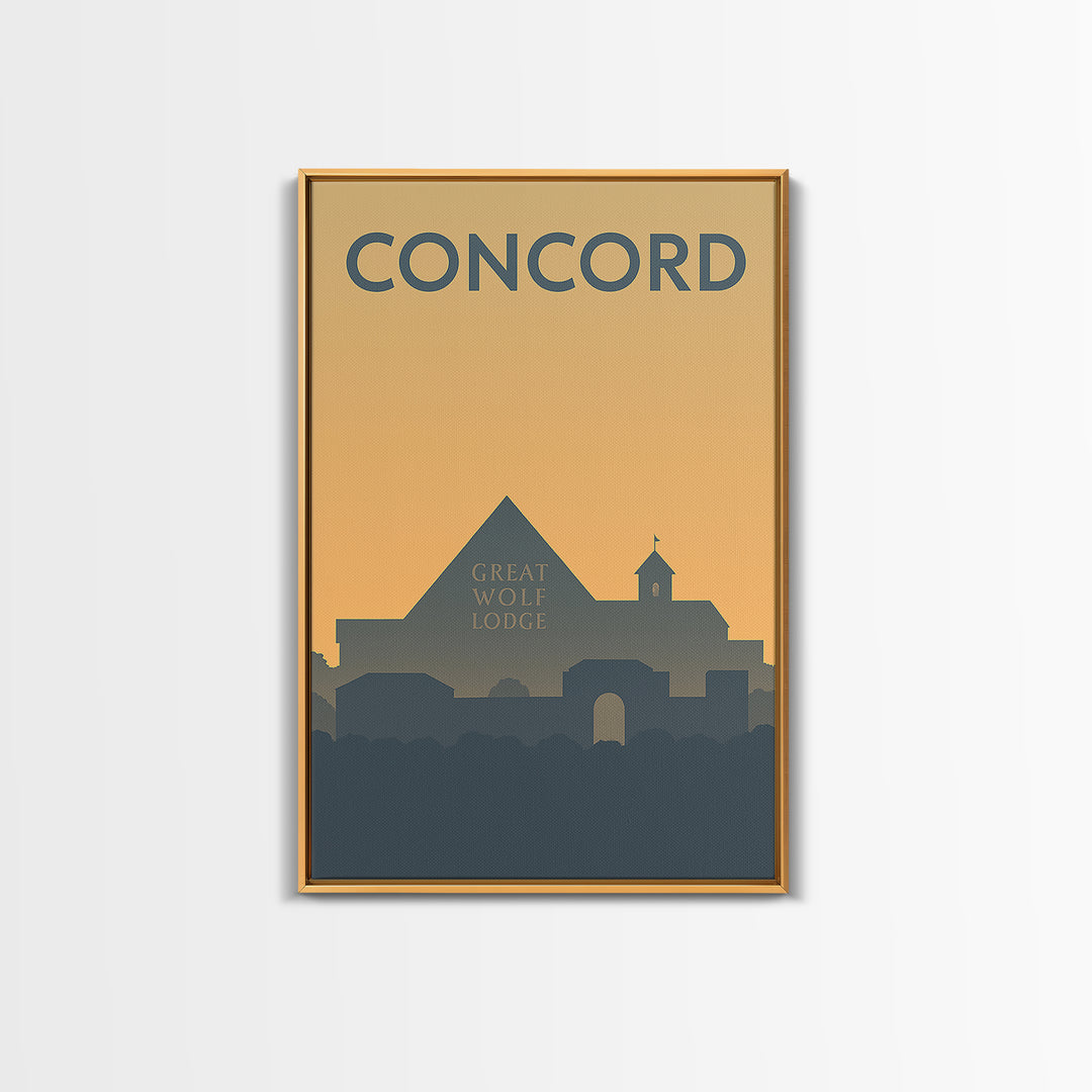 Concord Travel Poster, Canvas Print, Mid Century Travel Art, Concord Poster Print, Mid Century Wall Art, Modern Wall Decor, Poster Art