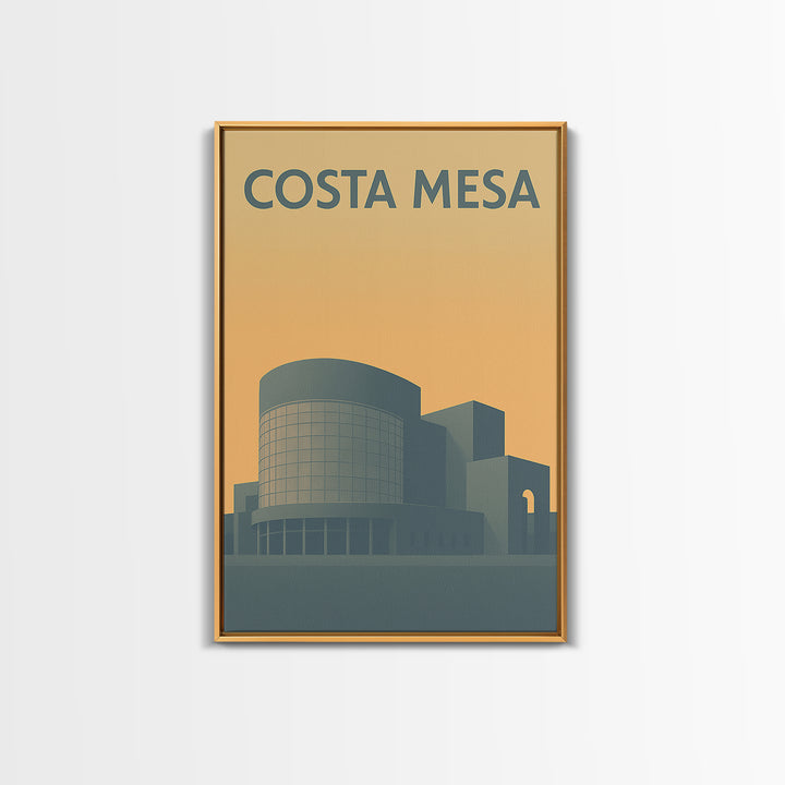 Costa Mesa California Travel Poster, Canvas Print, Vintage City Poster Art, Costa Mesa Travel Art, Vintage City Poster, Travel Poster Art