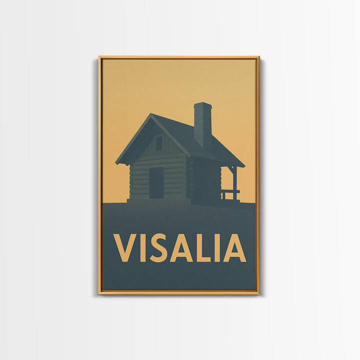 Visalia Travel Poster, Canvas Print, Sunset Skyline Wall Art, Visalia Wall Art, Travel Wall Art, City Travel Prints, Watercolor Skyline Art