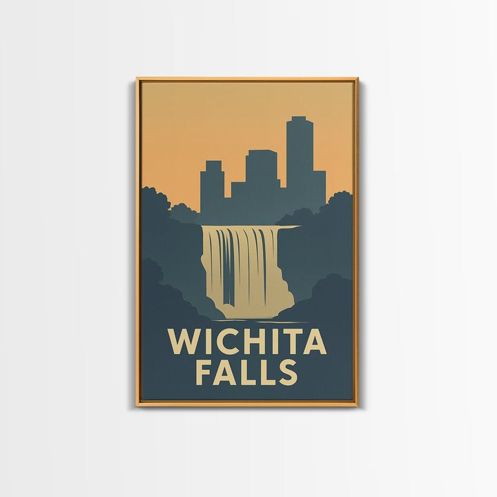 Wichita Falls Travel Poster, Canvas Print, Vintage City Poster Art, Wichita Falls Poster Print, Travel Poster Art, Gift For Travelers