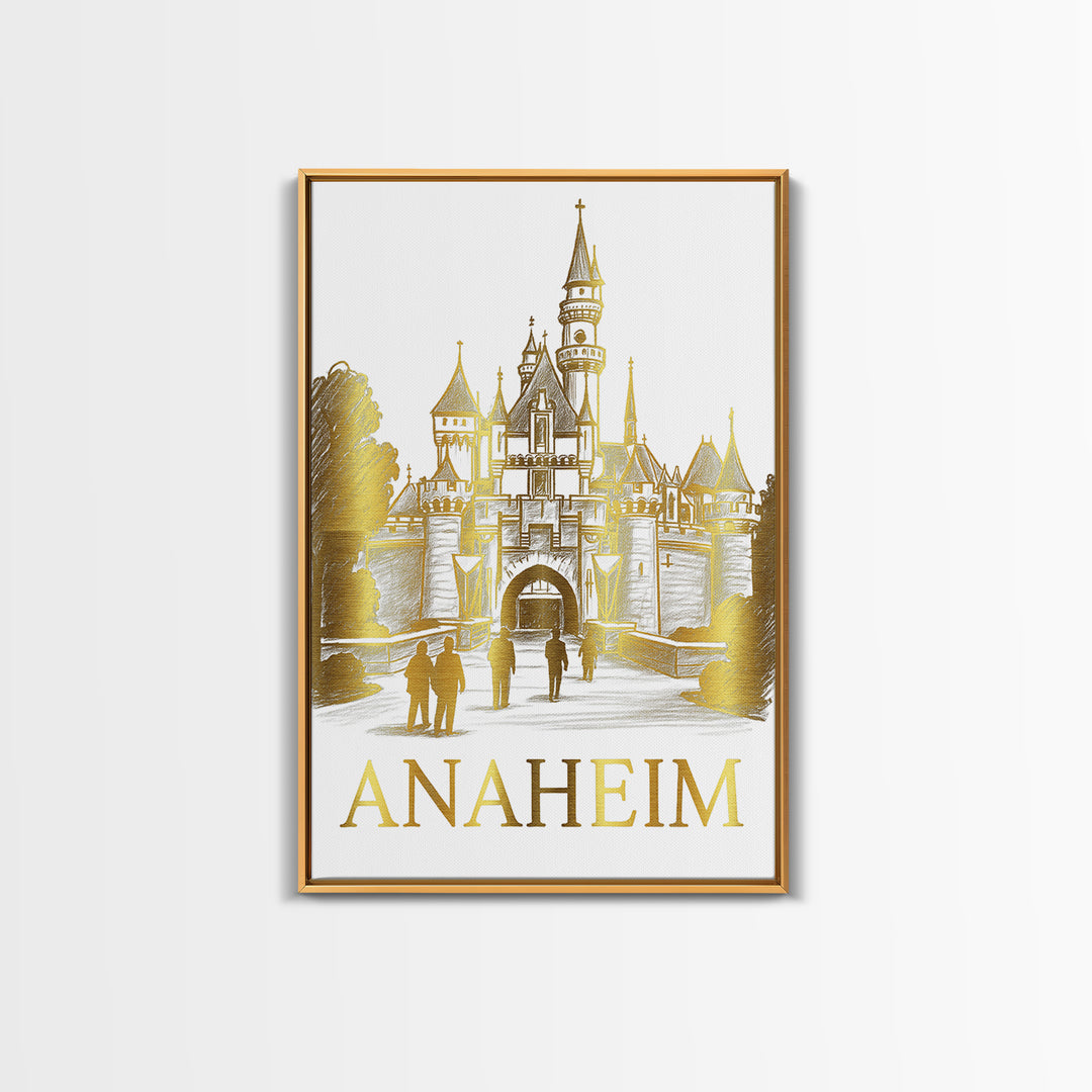 Anaheim Travel Poster, Canvas Print, Elegant City Illustration, Anaheim Poster Print, Fine Art Print, Travel Wall Decor, Travel Art Print
