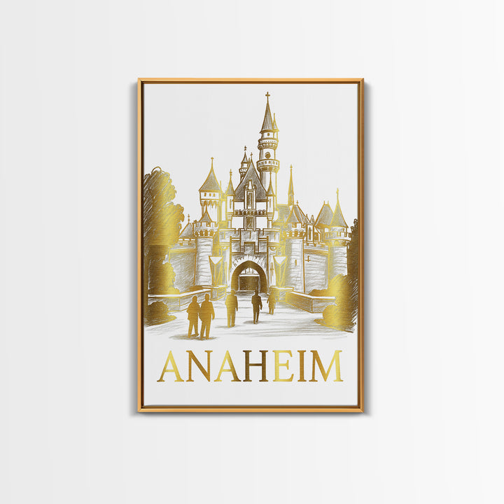 Anaheim Travel Poster, Canvas Print, Elegant City Illustration, Anaheim Poster Print, Fine Art Print, Travel Wall Decor, Travel Art Print