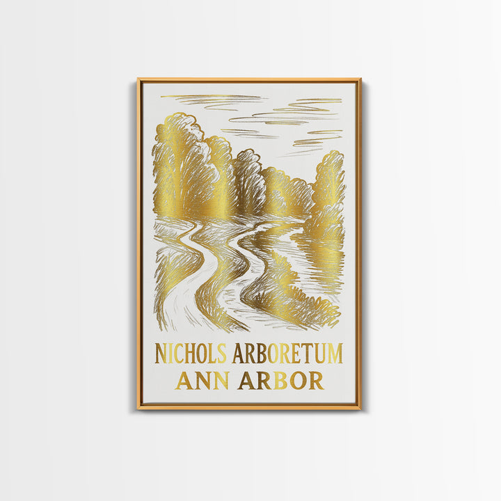Ann Arbor Travel Poster, Canvas Print, Minimalist Poster Art, Ann Arbor City Art, Travel Poster Art, Living Room Wall Art, Poster Art