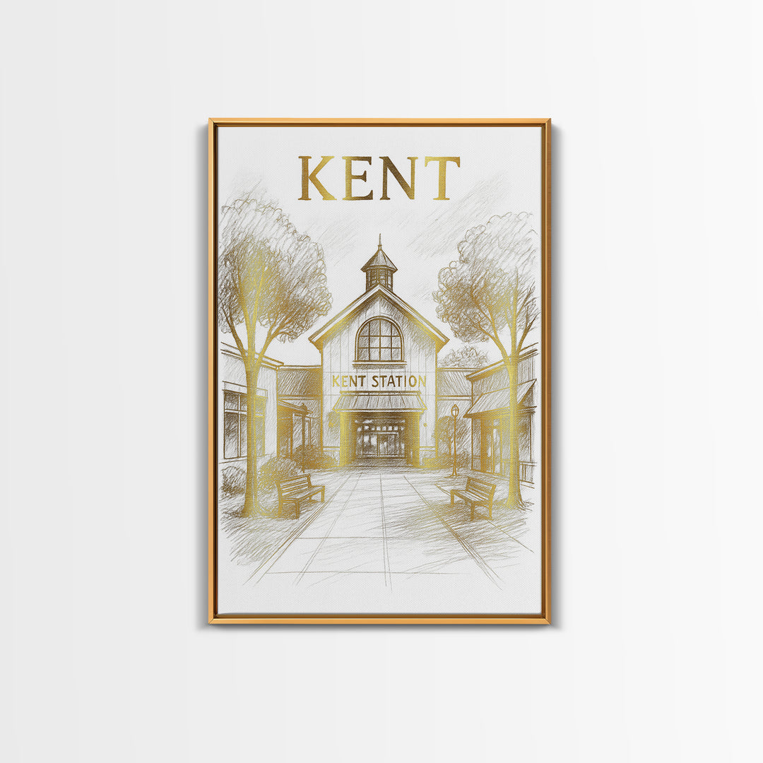 Kent Washington Travel Poster, Canvas Print, Minimalist Poster Art, Ke ...