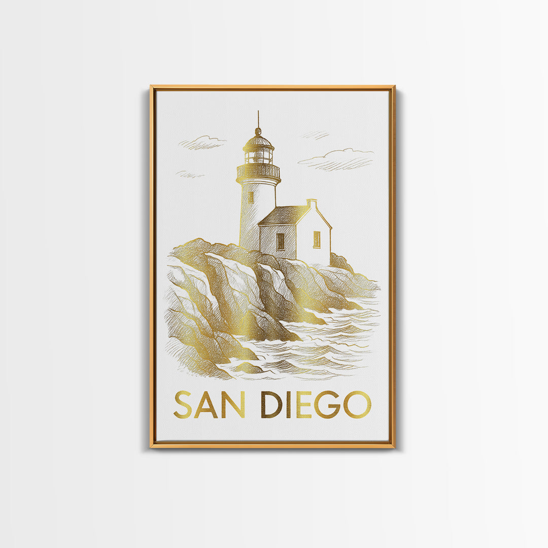 San Diego California Travel Poster, Canvas Print, Minimalist Poster Art, San Diego Travel Art, Travel Art Print, Art Print, Office Decor